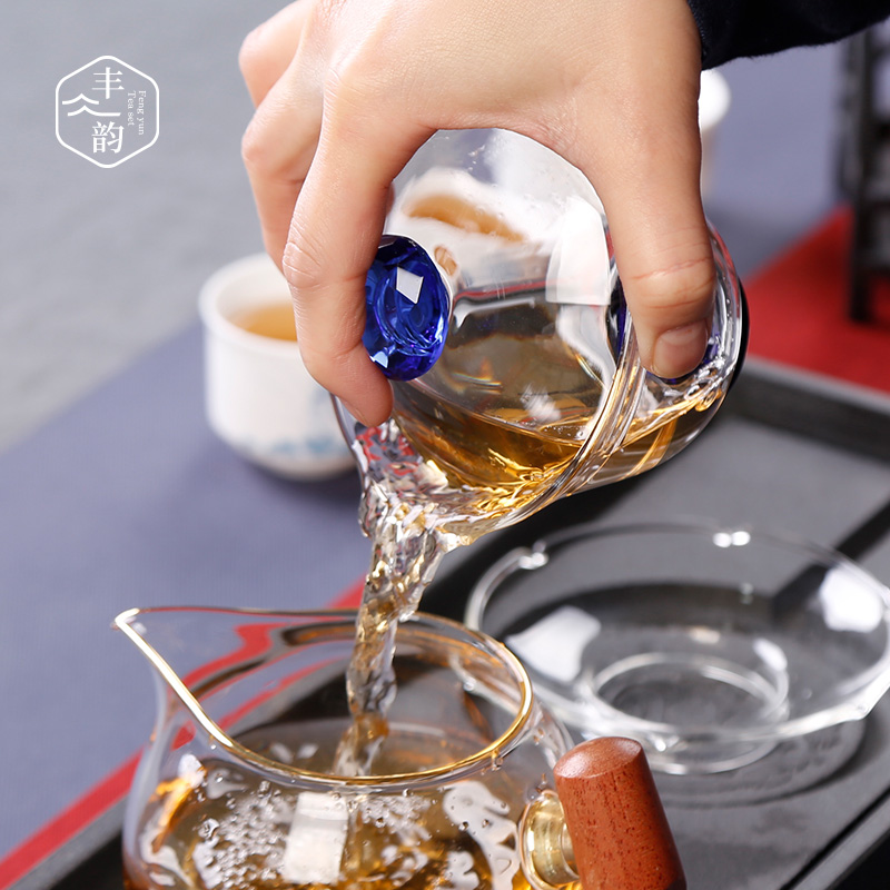 Tureen thickening heat - resistant glass tea cup three to suit individual transparent bowl large Japanese tea kungfu tea set