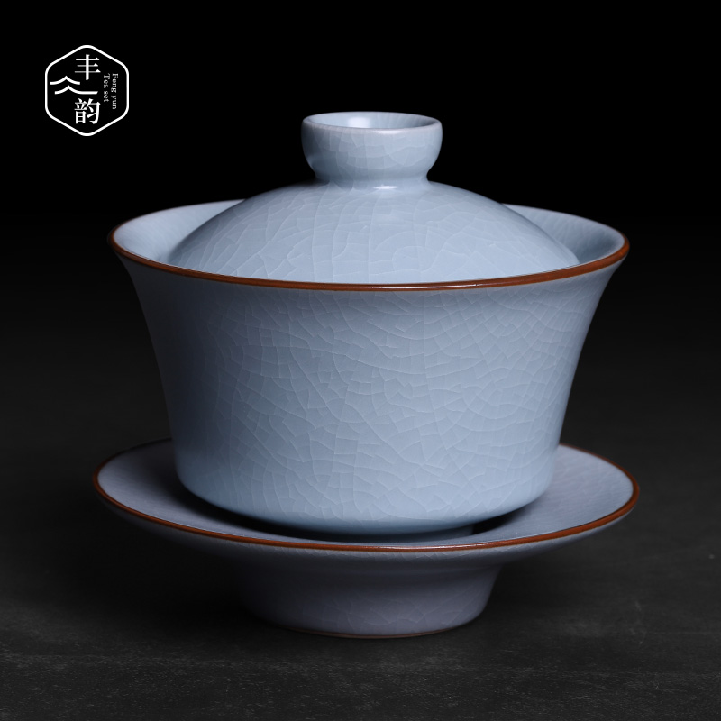 Only your up three tureen large individual household ceramic tea set to restore ancient ways kung fu tea cups to use the open piece of ice to crack the glaze