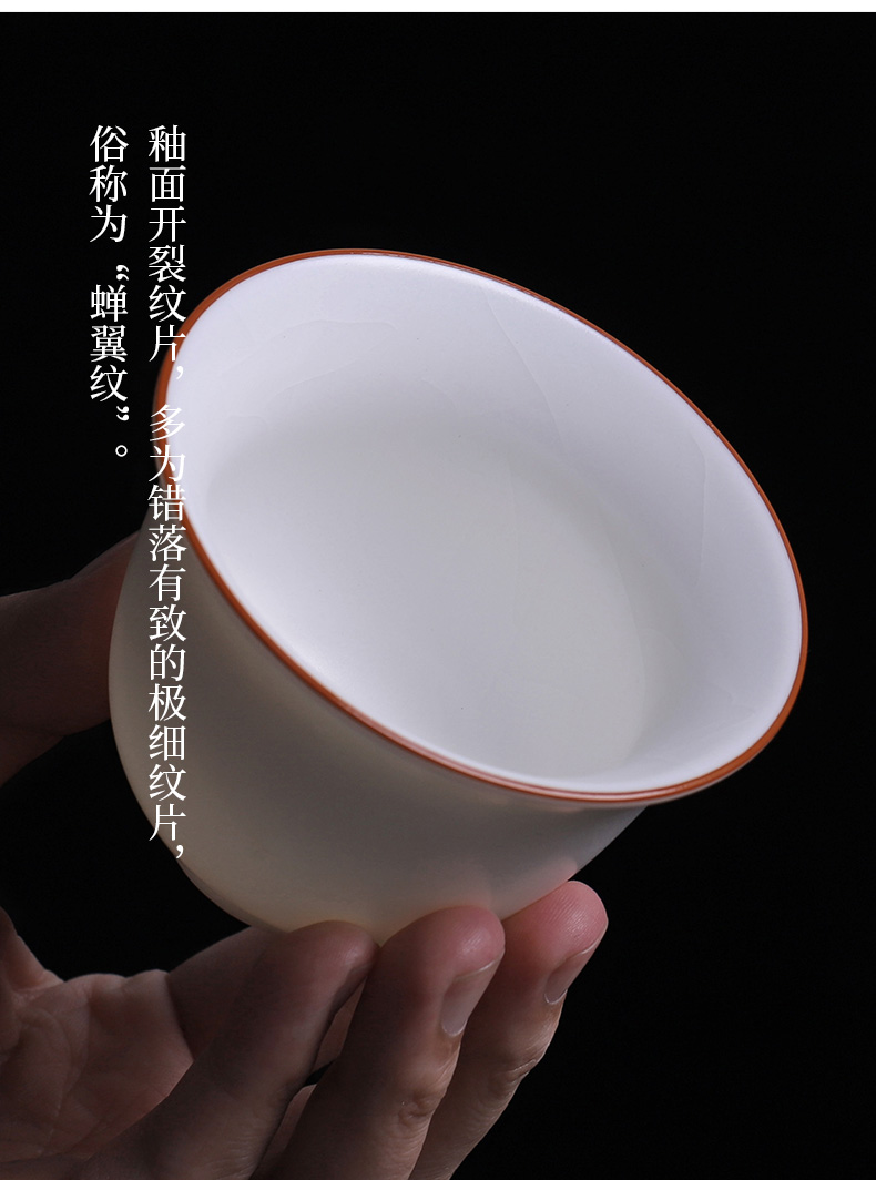 Your up tureen pure manual white porcelain teacup large ceramic three to kung fu tea bowl of ice crack tea set for