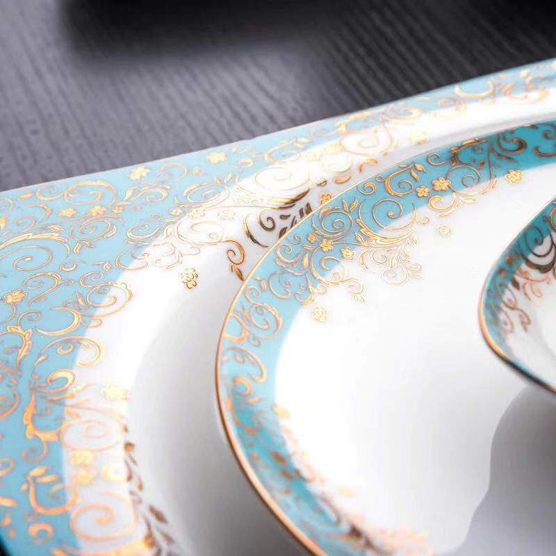 American ipads bowls disc suit white contracted jingdezhen ceramic tableware light key-2 luxury up phnom penh electrical set of dishes