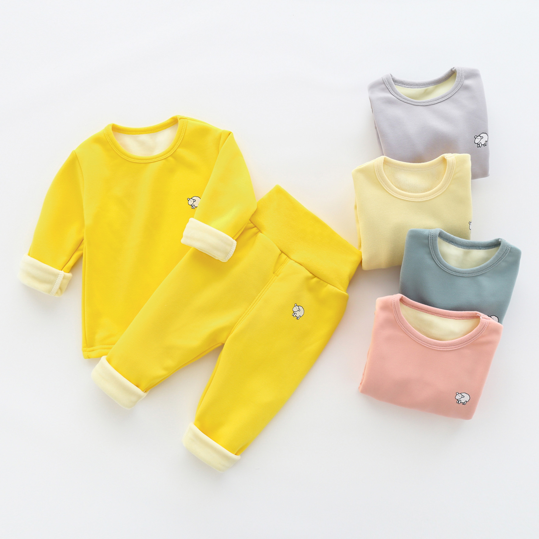 Baby fever sweatpants winter clothing high waist and tummy autumn winter 0 years 1 thickened 3 male and female baby Cavet lingerie children