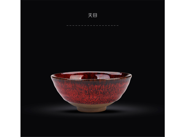 Ancient shing new up up built of large ceramic sample tea cup kung fu master cup single tea cup temmoku bowl