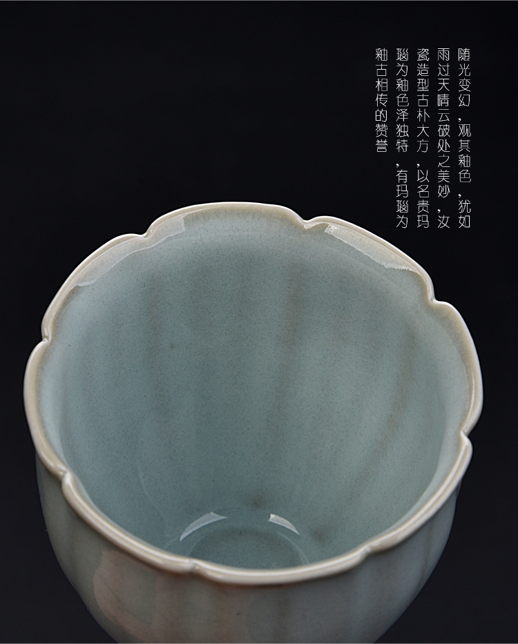 Ancient sheng up new name plum flower petals, jingdezhen up all hand master your up tea cup single cup tea bowl