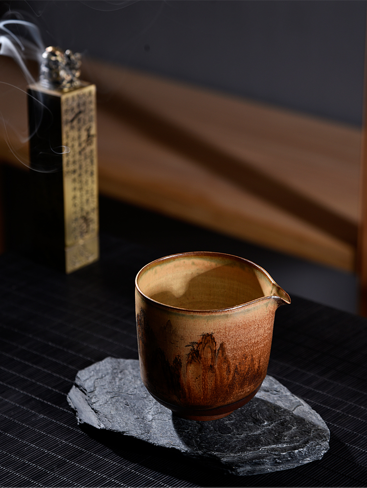 Ancient sheng up new hand made of pure wood natural dust ceramic tea set fair keller cup keller cup points