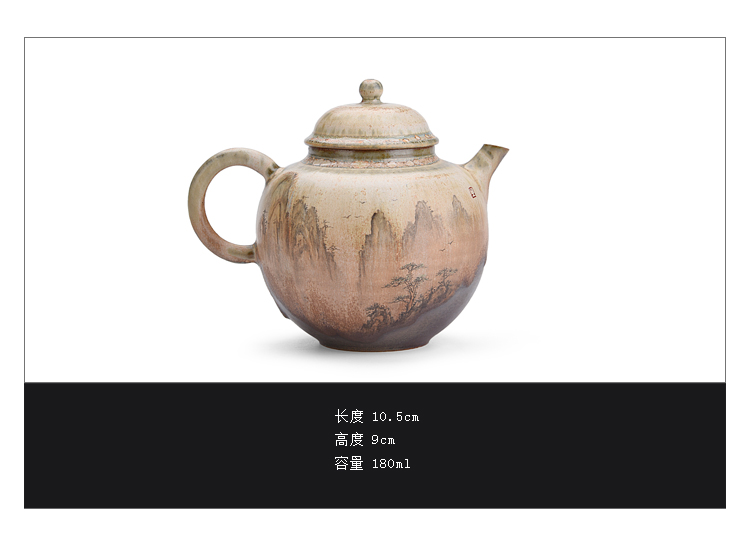 Ancient sheng up ceramic hand - made firewood teapot volunteers wild mountain kettle pure manual Japanese literati maintain household teapot