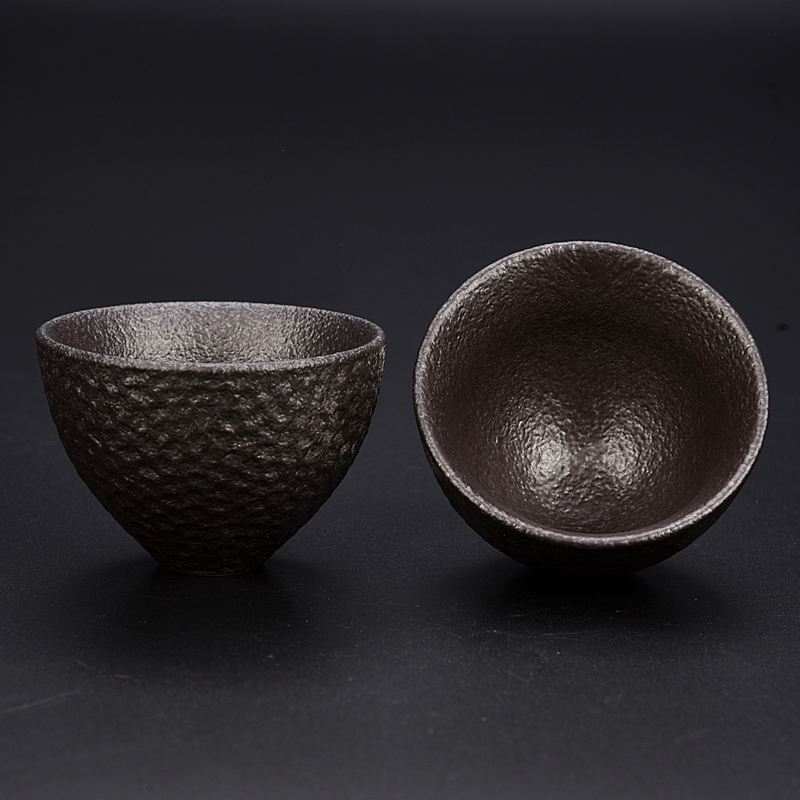 Ancient sheng up up kung fu tea cups of household ceramic sample tea cup temmoku built light tea master cup single CPU