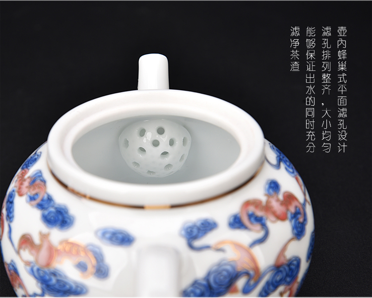 The ancient sheng up coppering. As silver tea set blue and white porcelain enamel teapot silver cups kung fu tea set of a complete set of The home