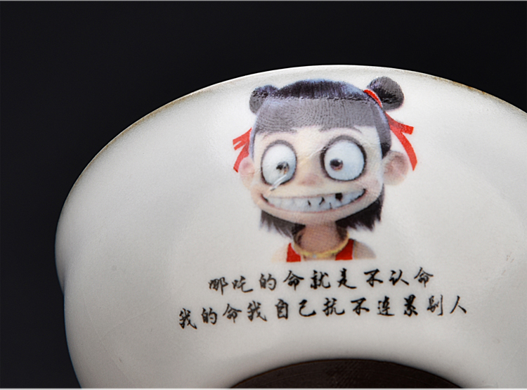 Ancient sheng up imitation hand - made ceramic which child Cha familiars reincarnation sample tea cup your up open piece of coloured drawing or pattern master of kung fu cup