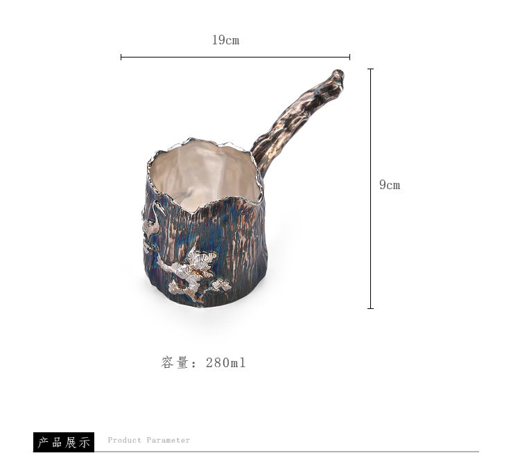 Ancient sheng up new archaize ceramic tea tasted silver gilding do old pine crane, large size 7 see colour sample tea cup up silver cup lamp