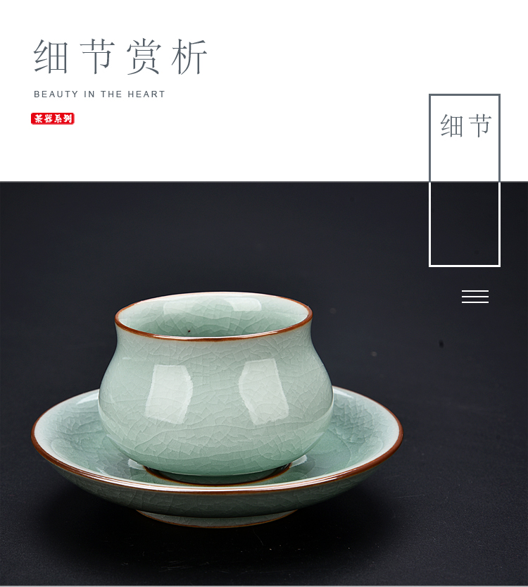 Ancient five Ancient jun sheng up ceramic cups of ice crack glaze masters cup elder brother up your up up up sample tea cup masterpieces