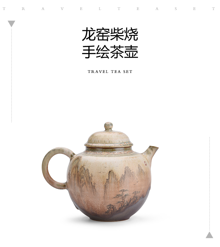 Ancient sheng up ceramic hand - made firewood teapot volunteers wild mountain kettle pure manual Japanese literati maintain household teapot