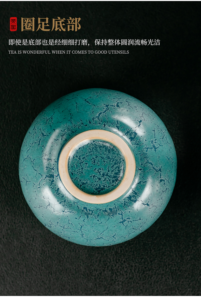 Ancient sheng up with pure silver, four seasons coppering. As silver cup up built large single individual host tea cup of jingdezhen ceramics