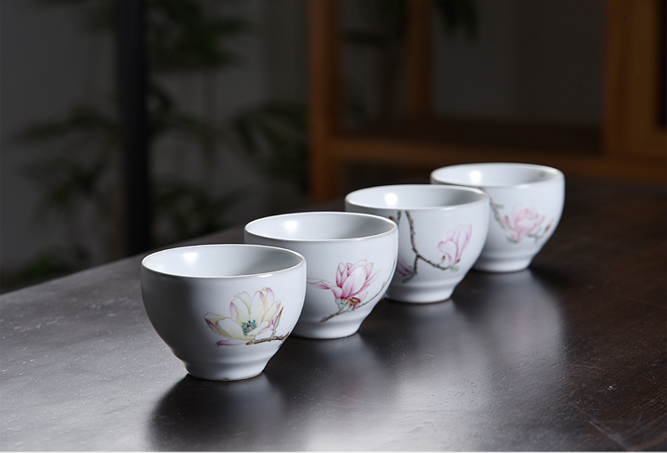 Ancient fill your up up the open piece of kung fu tea masters cup manually jingdezhen single cup tea hand - made ceramic sample tea cup