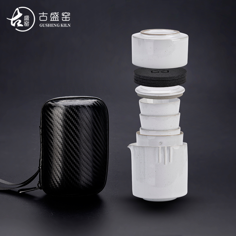 Ancient sheng up portable travel kung fu tea set ceramic glass crack a pot of three is suing the car make tea