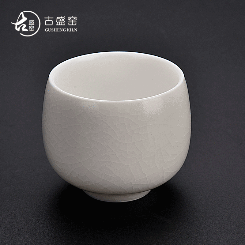 The ancient ivory white cup sample tea cup kung fu master sheng up new one thin foetus single CPU open piece of white jade porcelain cup