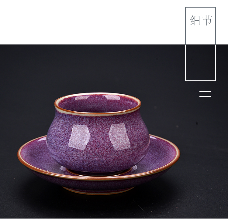 Ancient five Ancient jun sheng up ceramic cups of ice crack glaze masters cup elder brother up your up up up sample tea cup masterpieces