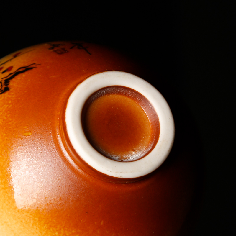 Ancient sheng up to burn hand - made the master sample tea cup fullness jingdezhen up all hand single CPU kung fu tea cups