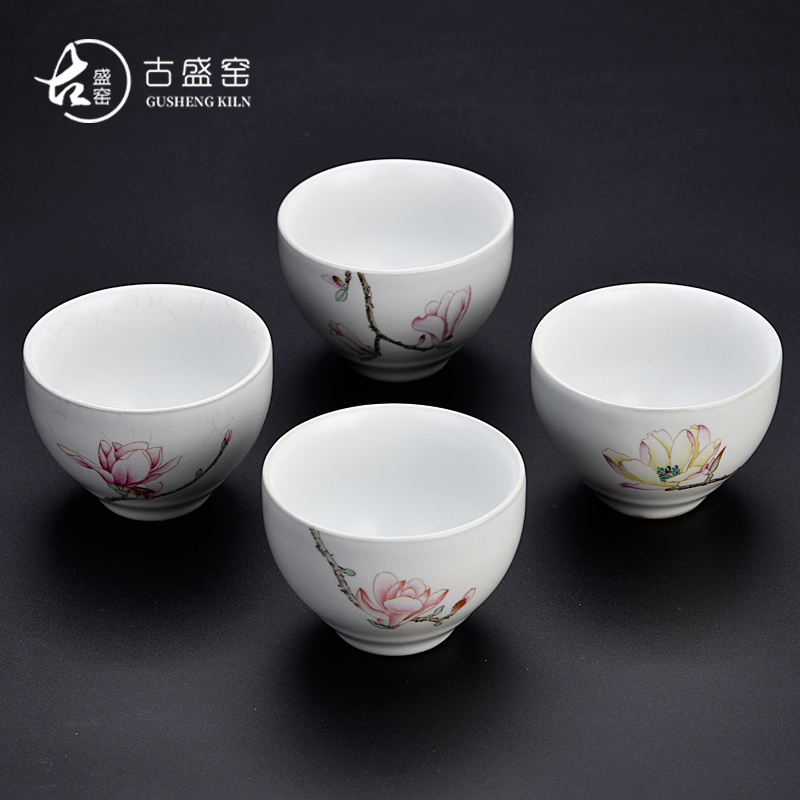 Ancient fill your up up the open piece of kung fu tea masters cup manually jingdezhen single cup tea hand - made ceramic sample tea cup