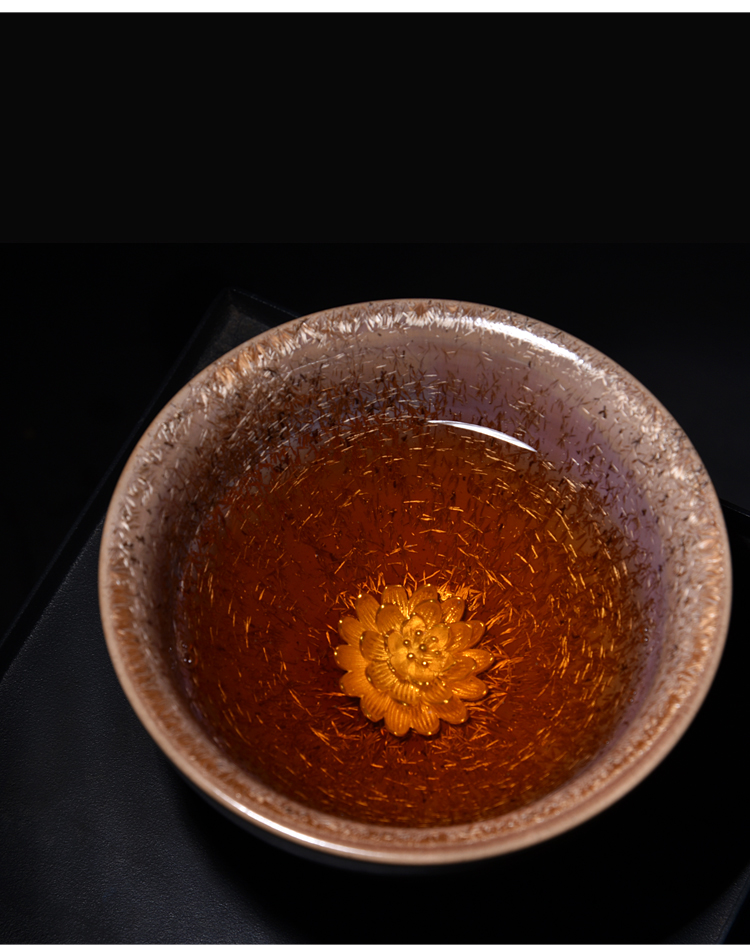 Ancient sheng up with the new four seasons built one master single CPU whitebait tea sample tea cup, ceramic temmoku cup silver cup