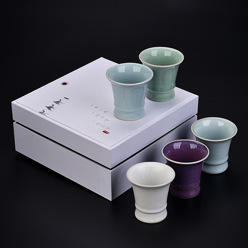 The ancient five ancient jun sheng up new song ku cup kung fu tea cup cup ceramic bowl, sample tea cup