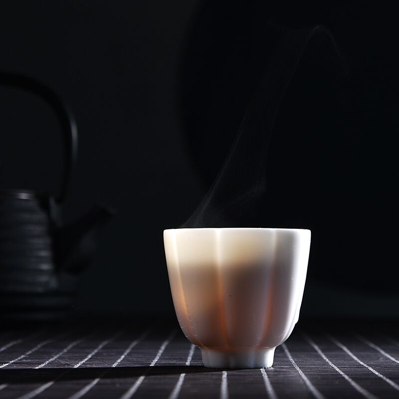 Ancient sheng up new white jade kaolin suet single cup cup more light ceramic cup sample tea cup kung fu master