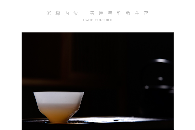 Ancient sheng up new stone, jade cup to a single CPU fat white jade porcelain hand tea kongfu master CPU