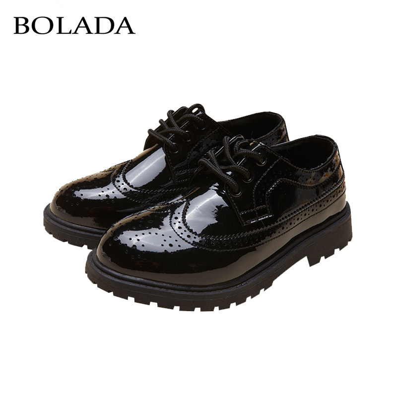 Children's suit leather shoes boys baby dress children's shoes in the big children's fashion show bright face students new leather shoes