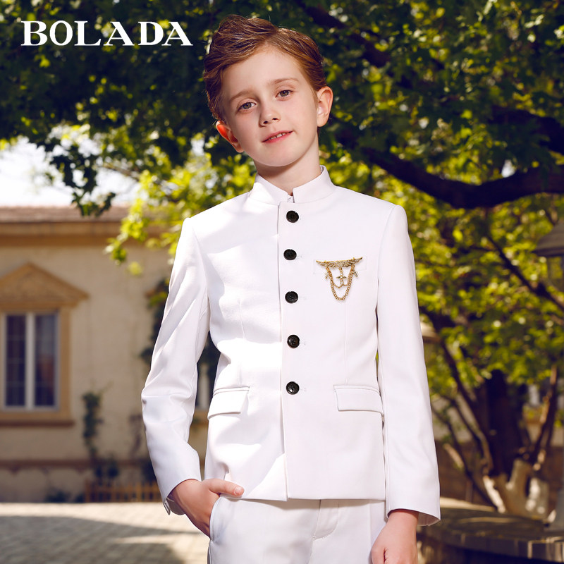 bolada boy suit suit suit Chinese collar Chinese style children's piano host costume