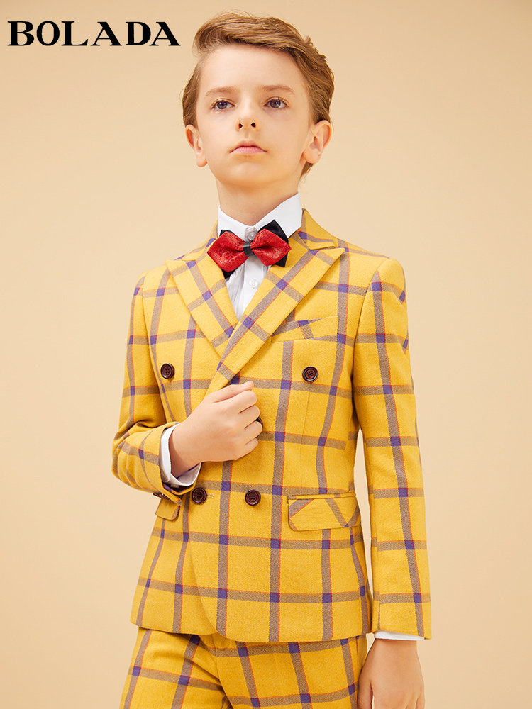 bolada boy British suit suit children's suit boy flower girl birthday dress piano performance clothing autumn