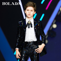  bolada childrens suit dress suit Boy suit British style flower girl host table catwalk piano performance suit