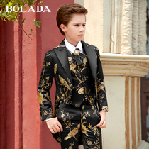  bolada childrens dress suit suit Middle and large childrens suit tuxedo flower girl piano performance suit
