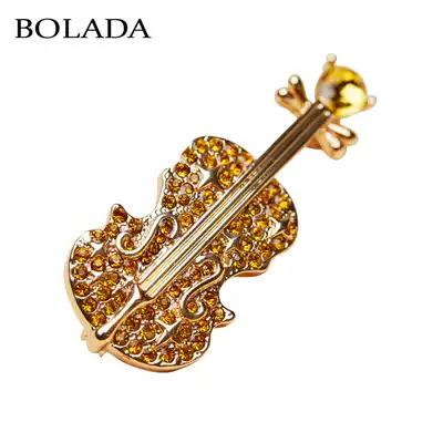 bolada new boys color diamond guitar brooch children's brooch boys small suit girls accessories men and women