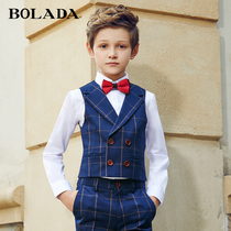  Boys suit dress Flower girl childrens vest suit suit British style big boy host piano performance suit Summer