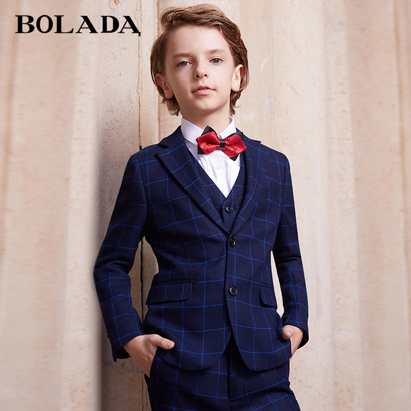 bolada boy suit suit children Korean suit male middle and Big Boy show flower girl dress male spring and summer
