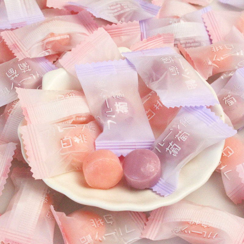 Japanese white peach fruit juice hard candy peach flavor grape creative wedding candy bulk net red candy snacks