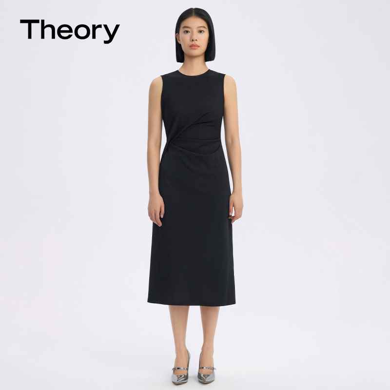 Theory Damen ärmelloses Rundhals-Strickkleid M0725607