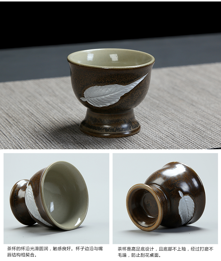 The see colour of household black glaze kung fu tea set ceramic dry tea cups dish suits for Japanese contracted small tea sets tea sea