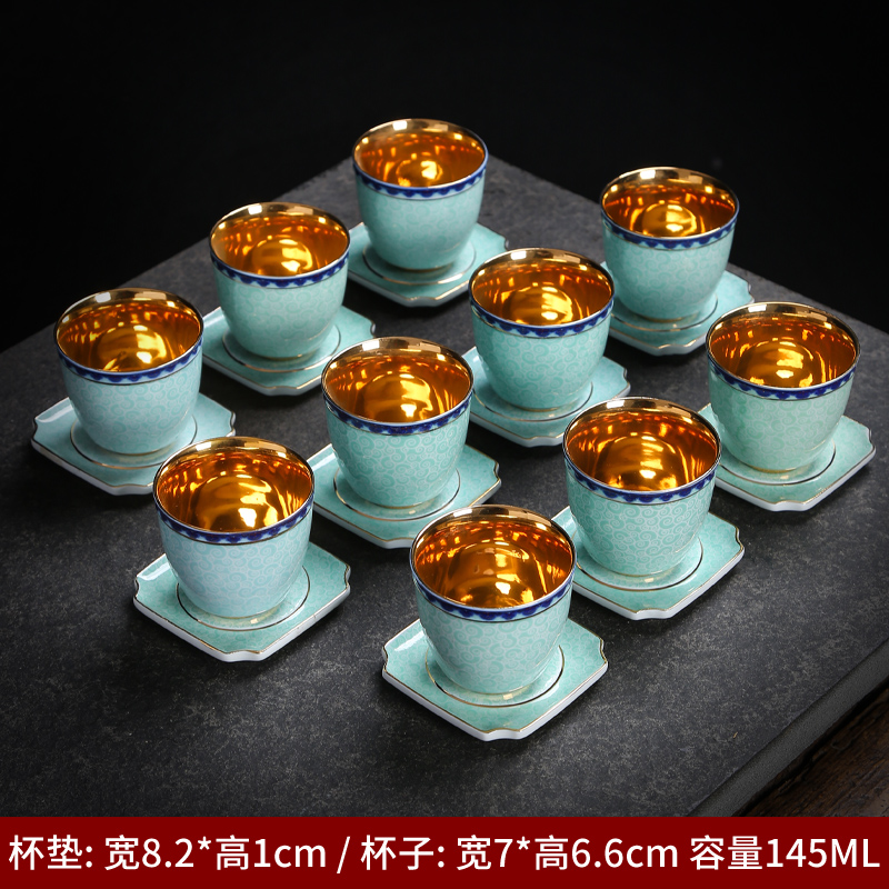 Blue and white porcelain cup sample tea cup large ceramic kung fu tea tea cup single cup beer individual cup masters cup