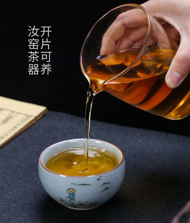 Slicing can raise your up ceramic master cup kung fu tea cups zen large single tea cup, individual cup of female