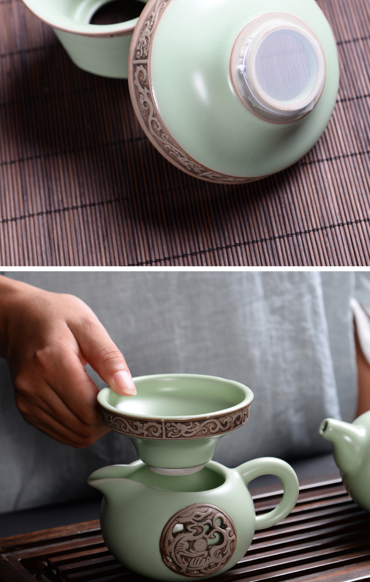 Your creative up) filter tea strainer filter saucer celadon kung fu tea accessories tea Japanese tea