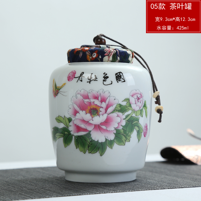 White porcelain tea pot of household ceramic POTS trumpet pu 'er travel tea caddy fixings portable mini storage sealed as cans