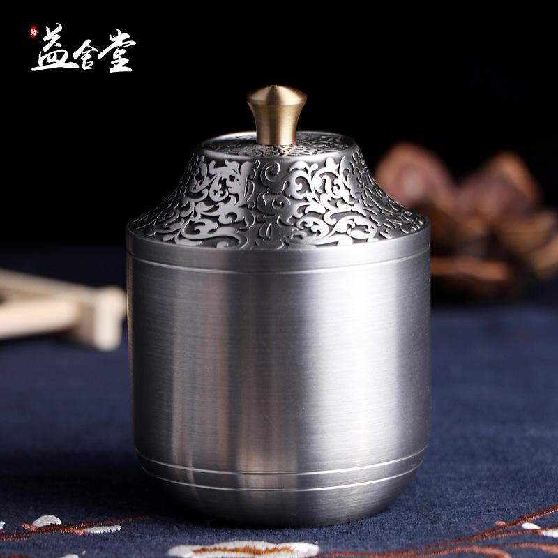 Handmade pure tin small tea cans Metal sealed portable travel mini cans Teacher's Day custom gift to send teachers