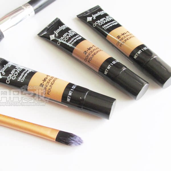 3pcs Jordana Concealer Liquid Foundation 2-in-1 Complete Cover 30g