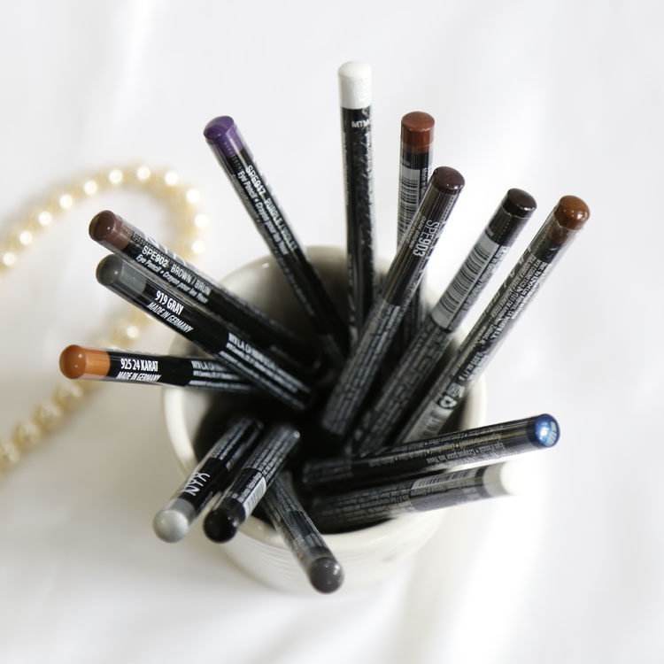 NYX eyeliner slender, slender, smooth and long-lasting, matte pearlescent light brown gray gold silver