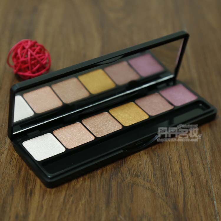 ELF six-color eyeshadow palette white pink champagne orange purple prism eyeshadow