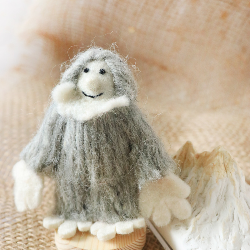 Phone Pendant Wool Felt Labubu Alternative Winter Snow Monster Gift Nepal Handmade Keychain Bag Charm Car Hanging Ornament