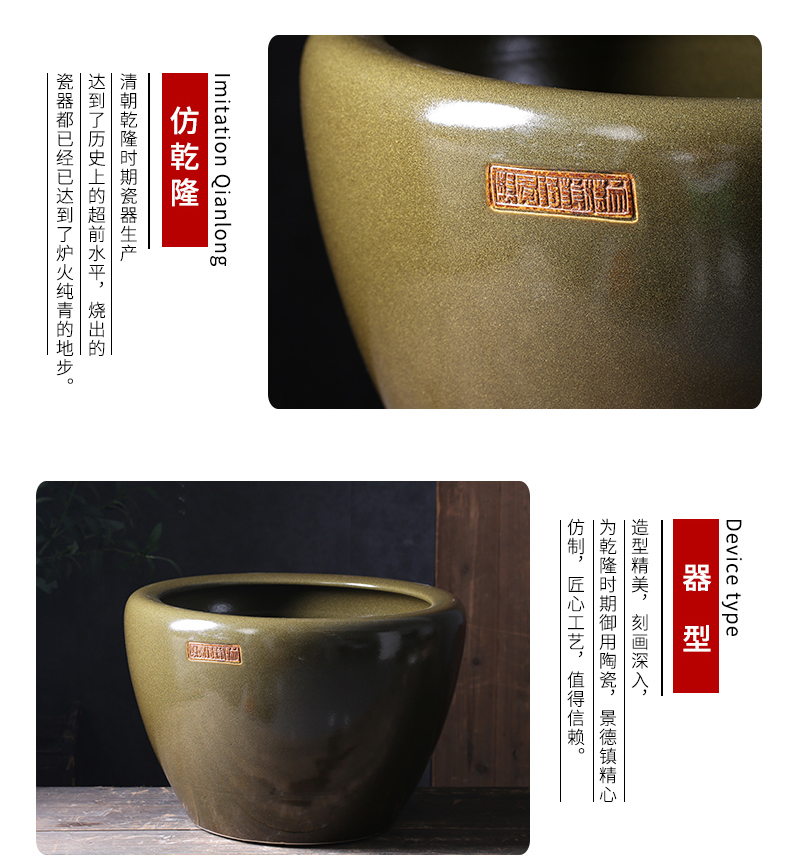 Jingdezhen ceramic tank household kitchen large cylinder barrel can of fish pickles pickled meat tank old courtyard