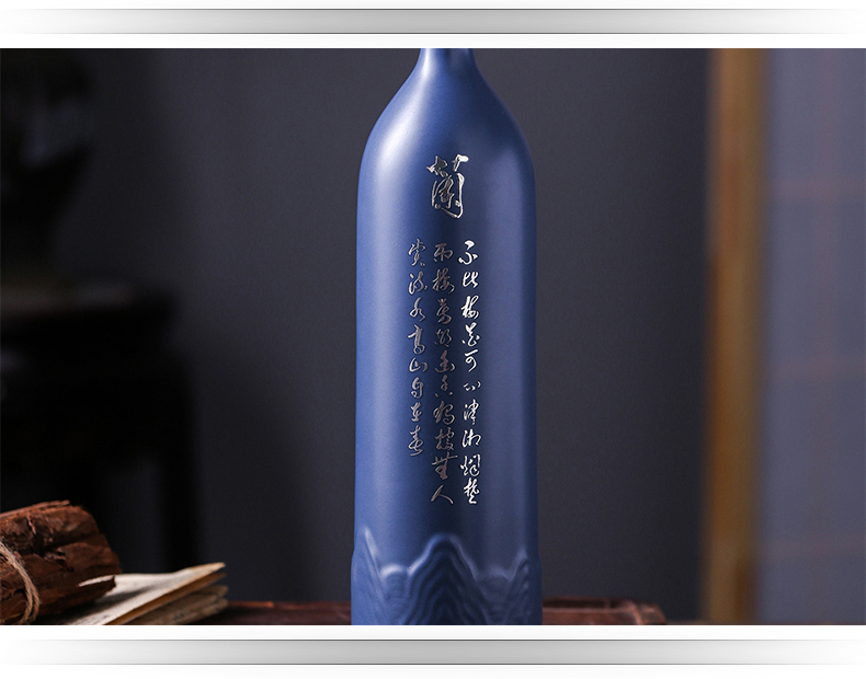 Empty wine bottle 1 catty creative decoration with antique jingdezhen ceramic liquor jar hip home accept customization