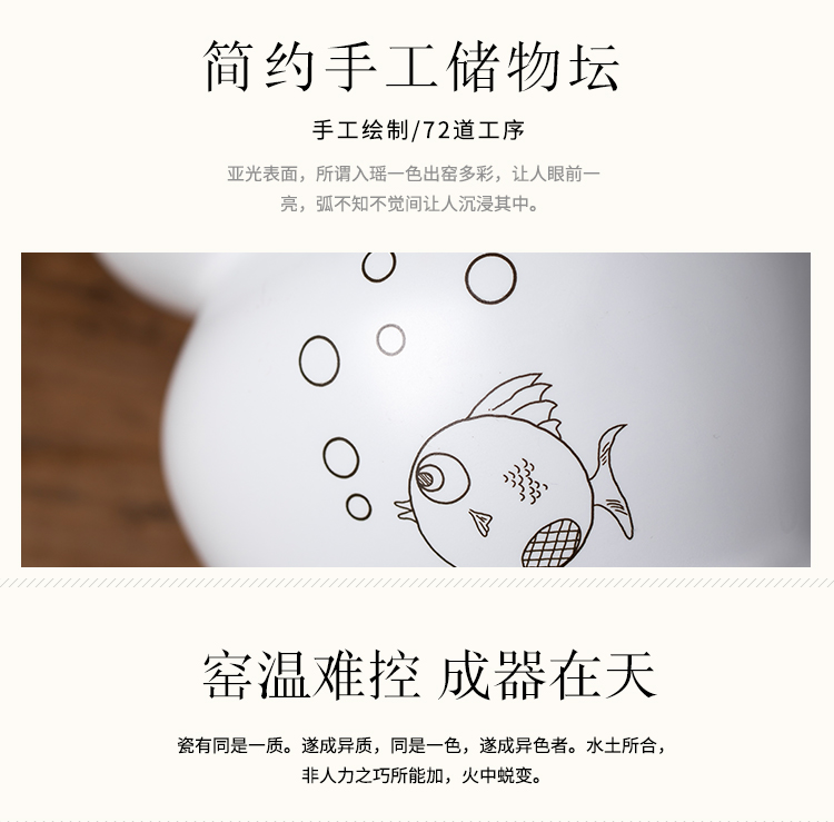 Jingdezhen ceramic pickles altar sichuan pickle jar thickening lead - free seal round family pickles cylinder storage tank