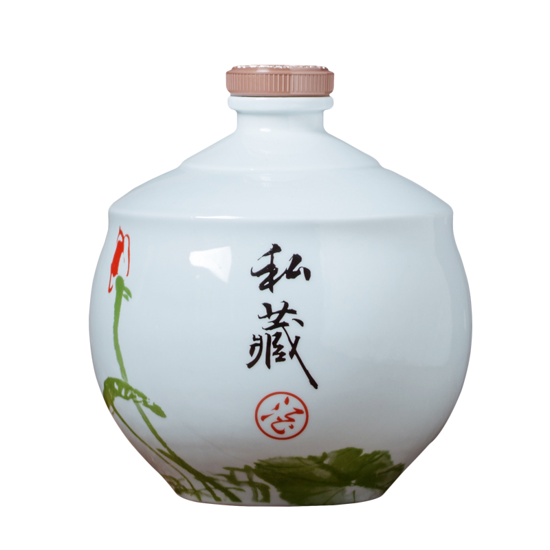 An empty bottle jingdezhen 1 catty loading ceramic 2/3/6 jin mercifully wine pot liquor bottle seal wine household manual jars